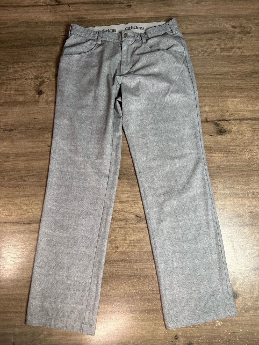 Adidas Men’s Gray Straight Leg Golf Pants Polyester Blend 32x32 - Picture 2 of 8